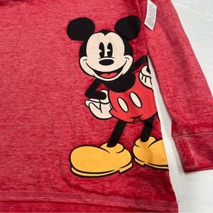 Disney Park Womens Red Mickey Mouse Sweatshirt Size XS